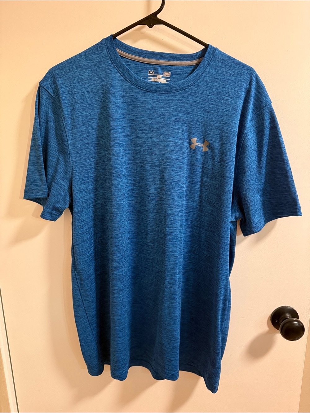 Under Armour Men’s Heathered Royal Blue Short Sleeve Heat Gear Performance Tee